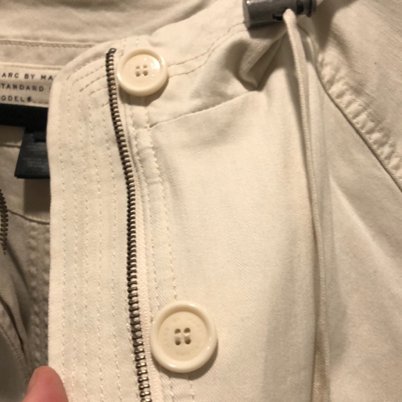 Marc by Marc Jacobs Cream Long Casual Coat - Picture 3 of 4